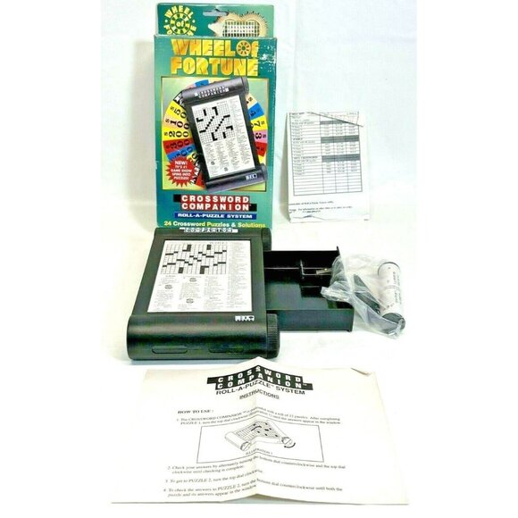 Wheel of Fortune Crossword Companion Roll A Puzzle Complete Box Addl Puzzle Inst - Picture 1 of 7